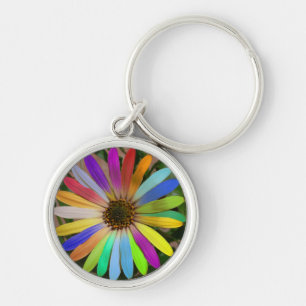 Colourful Daisy Keychain