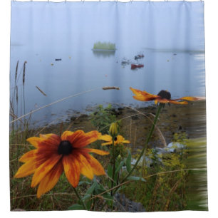 Colourful Daisy, Lubec Maine Canvas Print Shower Curtain