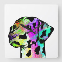 Colourful Dalmatian Dog Head