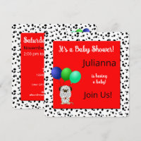 Colourful Dalmatian Theme Baby Shower