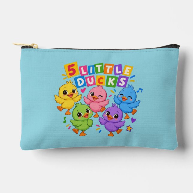 Colourful Dancing Five little ducks Accessory Pouch (Front)