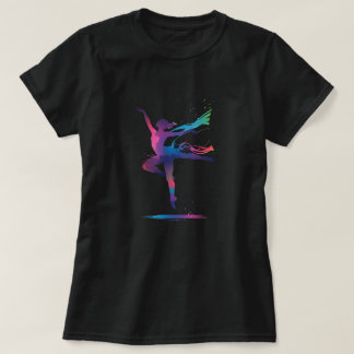 Colourful Dancing Silhouette – Vibrant Watercolor  T-Shirt