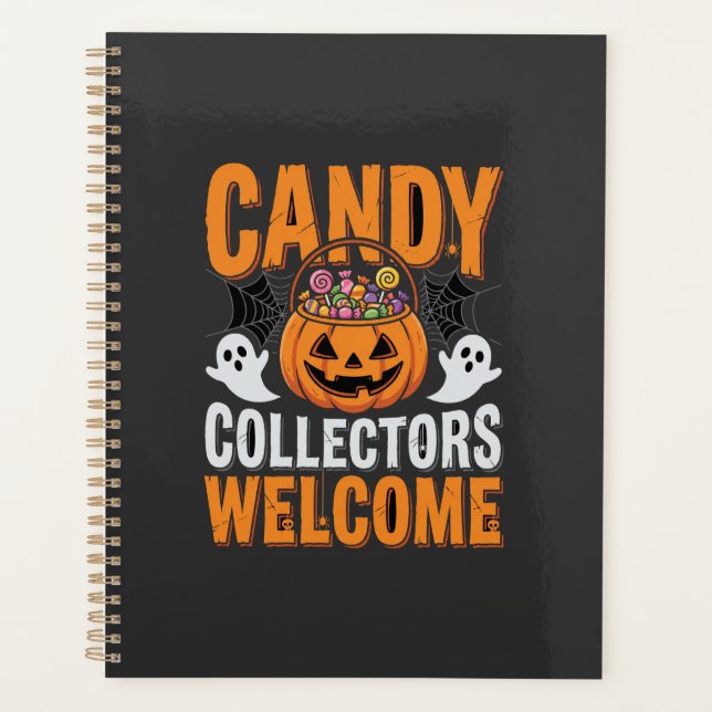 Colourful Dancing Skeletons Halloween Party Planner (Front)