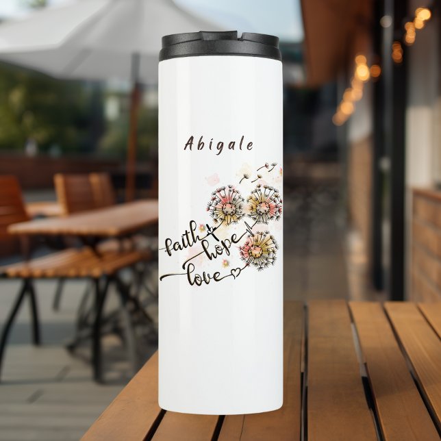 Colourful Dandelions Christian Faith Hope Love Thermal Tumbler (Creator Uploaded)