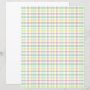 Colourful Danish Pastel Plaid Scrapbook Paper