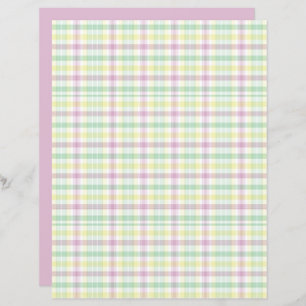 Colourful Danish Pastel Plaid Scrapbook Paper