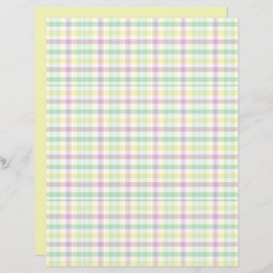 Colourful Danish Pastel Plaid Scrapbook Paper
