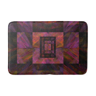 Colourful Dark Galaxy Of Blocks Artwork Bath Mat