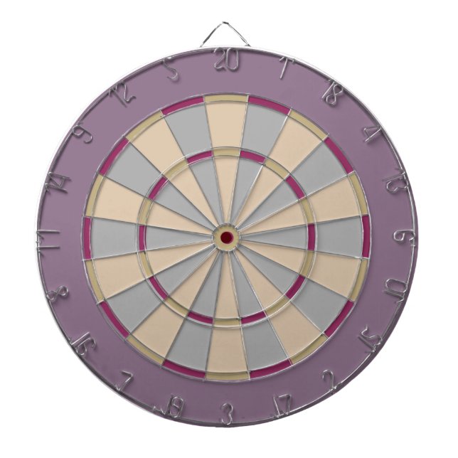 Colourful Dart Board in Mauve Neutrals (Front)