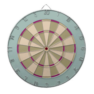 Colourful Dart Board in Muted Tones with colour