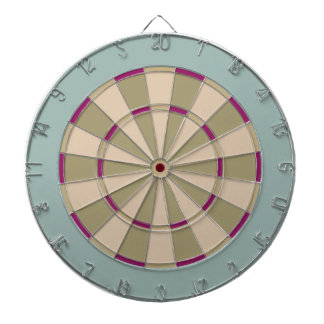 Colourful Dart Board in Muted Tones with colour po