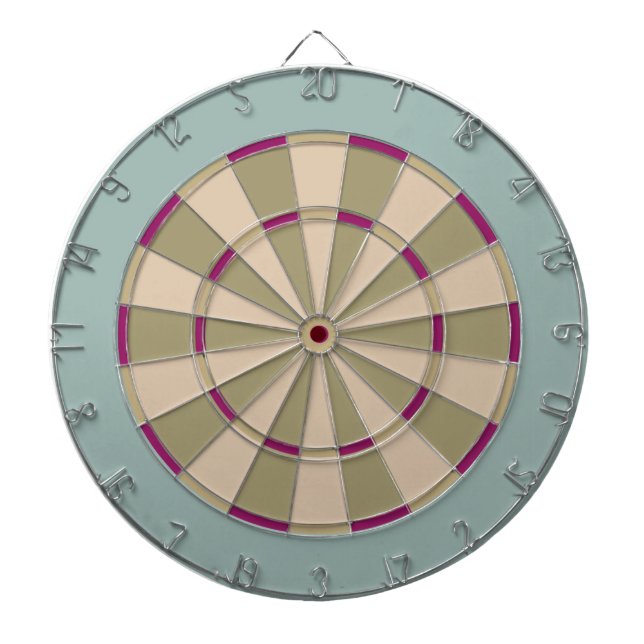 Colourful Dart Board in Muted Tones with colour po (Front)