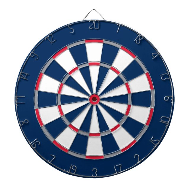 Colourful Dart Board in New England colours (Front)