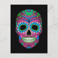 Colourful Day of the Dead Grunge Sugar Skull
