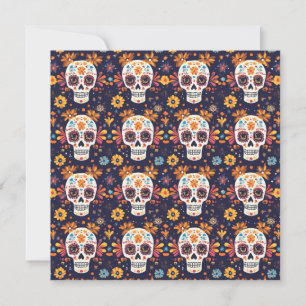 Colourful day of the dead sugar skull seamless pat