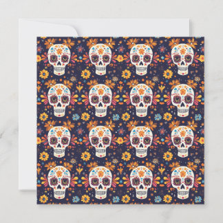 Colourful day of the dead sugar skull seamless pat