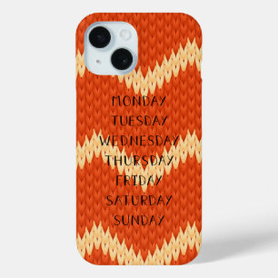Colourful Days of the Week Pattern iPhone 15 Case