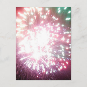 Colourful Dazzle fireworks postcard
