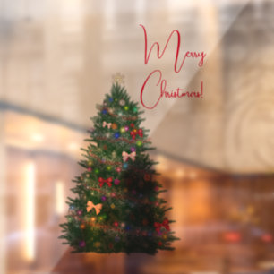 Colourful decorated christmas tree