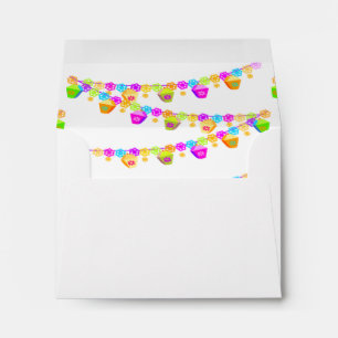 Colourful decoration lanterns pattern envelope