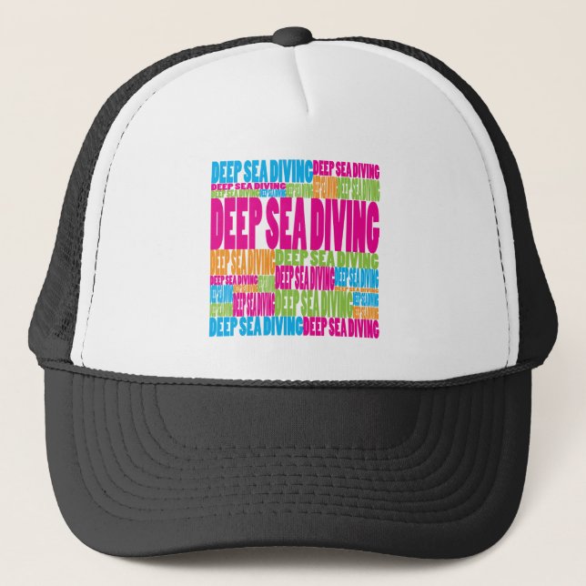 Colourful Deep Sea Diving Trucker Hat (Front)