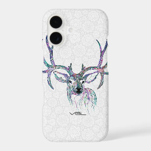 Colourful Deer Illustration With Big Horns