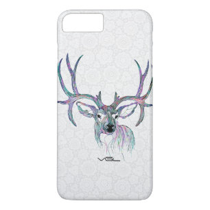 Colourful Deer Illustration With Big Horns iPhone 8 Plus/7 Plus Case