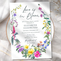 Colourful Delicate Wildflowers Floral Bridal Showe