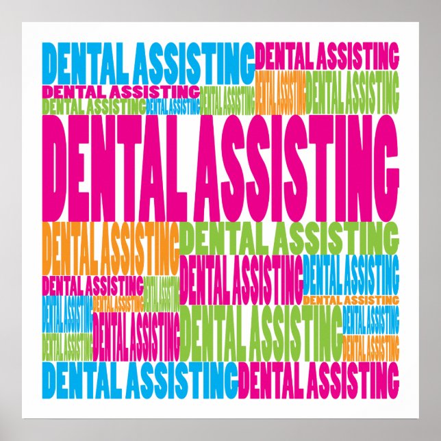 Colourful Dental Assisting Poster (Front)