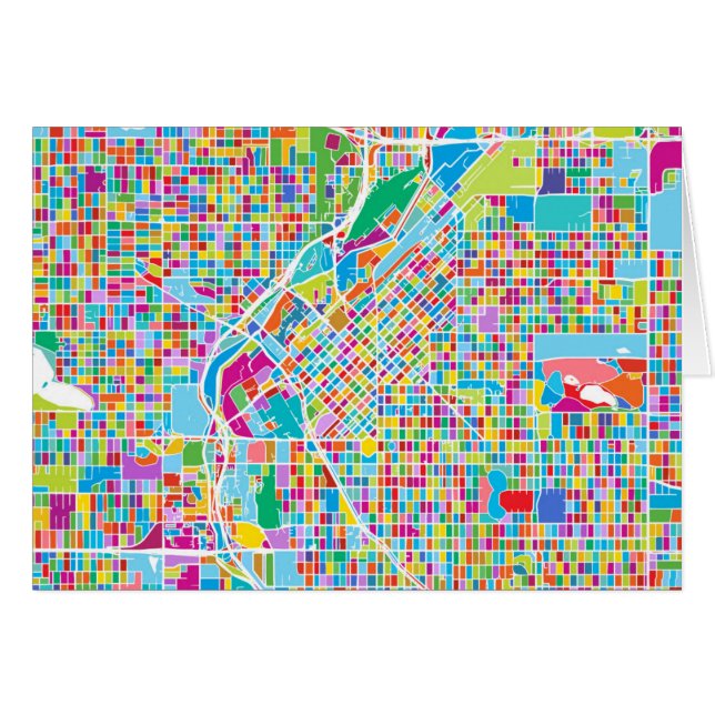 Colourful Denver Map (Front Horizontal)