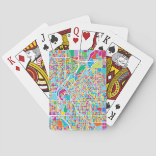 Colourful Denver Map Playing Cards
