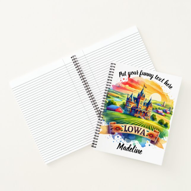 Colourful depiction of an iconic Iowa farmstead Notebook (Inside)