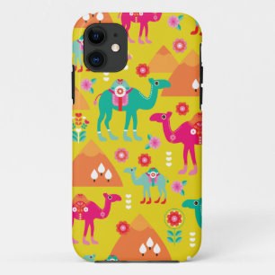 Colourful desert camel egypt peramide iPhone 11 case