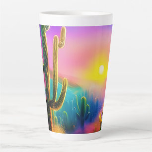 Colourful desert sunset  latte mug