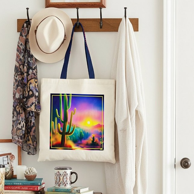Colourful desert sunset  tote bag (Creator Uploaded)
