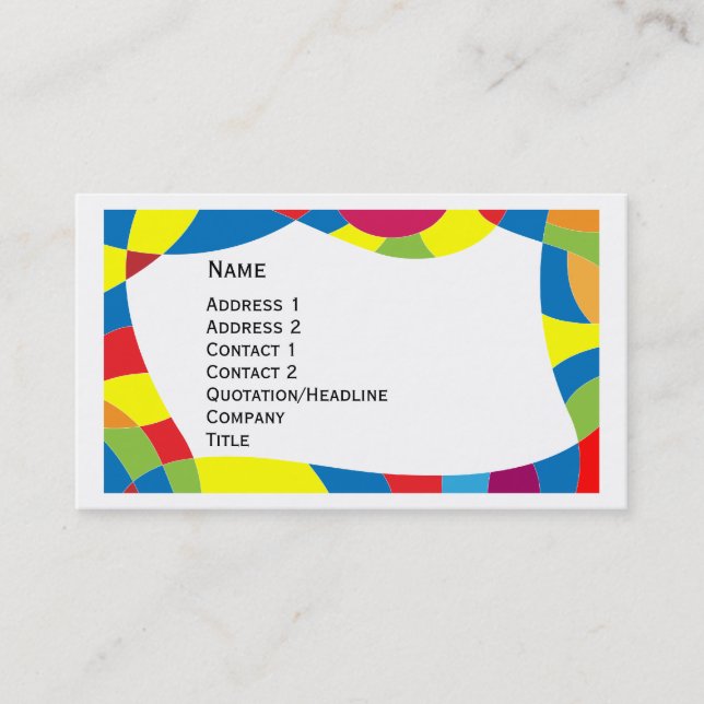 Colourful Design Business Card (Front)