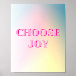 Colourful design, Choose Joy Poster