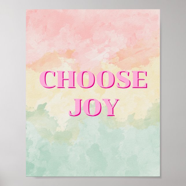 Colourful design, Choose Joy Poster  (Front)