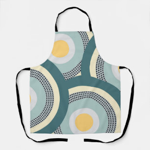 Colourful design circles and polka dots decoration apron