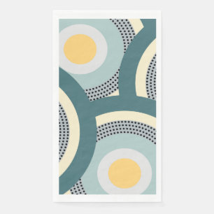 Colourful design circles and polka dots decoration napkin