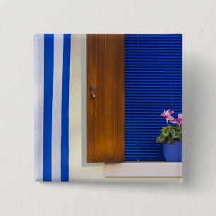 Colourful design contrast on residence 15 cm square badge