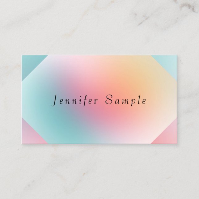 Colourful Design Elegant Professional Modern Templ Business Card (Front)