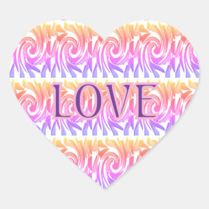 Colourful Design Heart Stickers