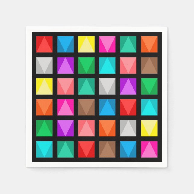 Colourful design napkin (Front)