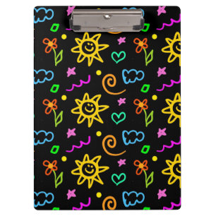 Colourful design of background for kids clipboard