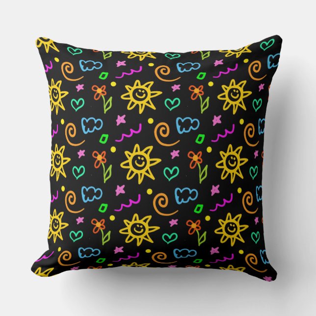 Colourful design of background for kids cushion (Front)