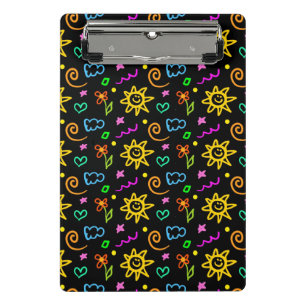 Colourful design of background for kids mini clipboard