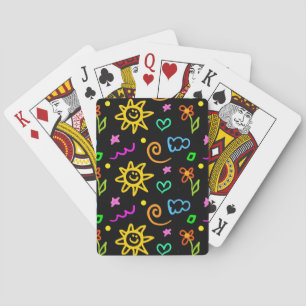 Colourful design of background for kids playing cards
