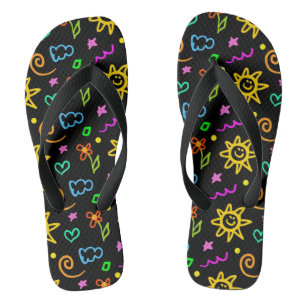 Colourful design of background for kids thongs