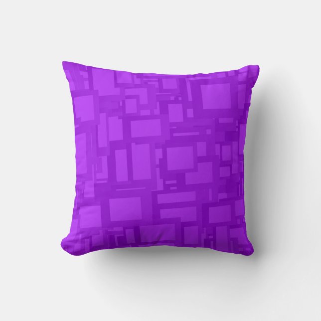 colourful design pattern purple geometric cushion (Front)